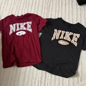 Nike Kids' Maroon and Black Short Sleeve Tees